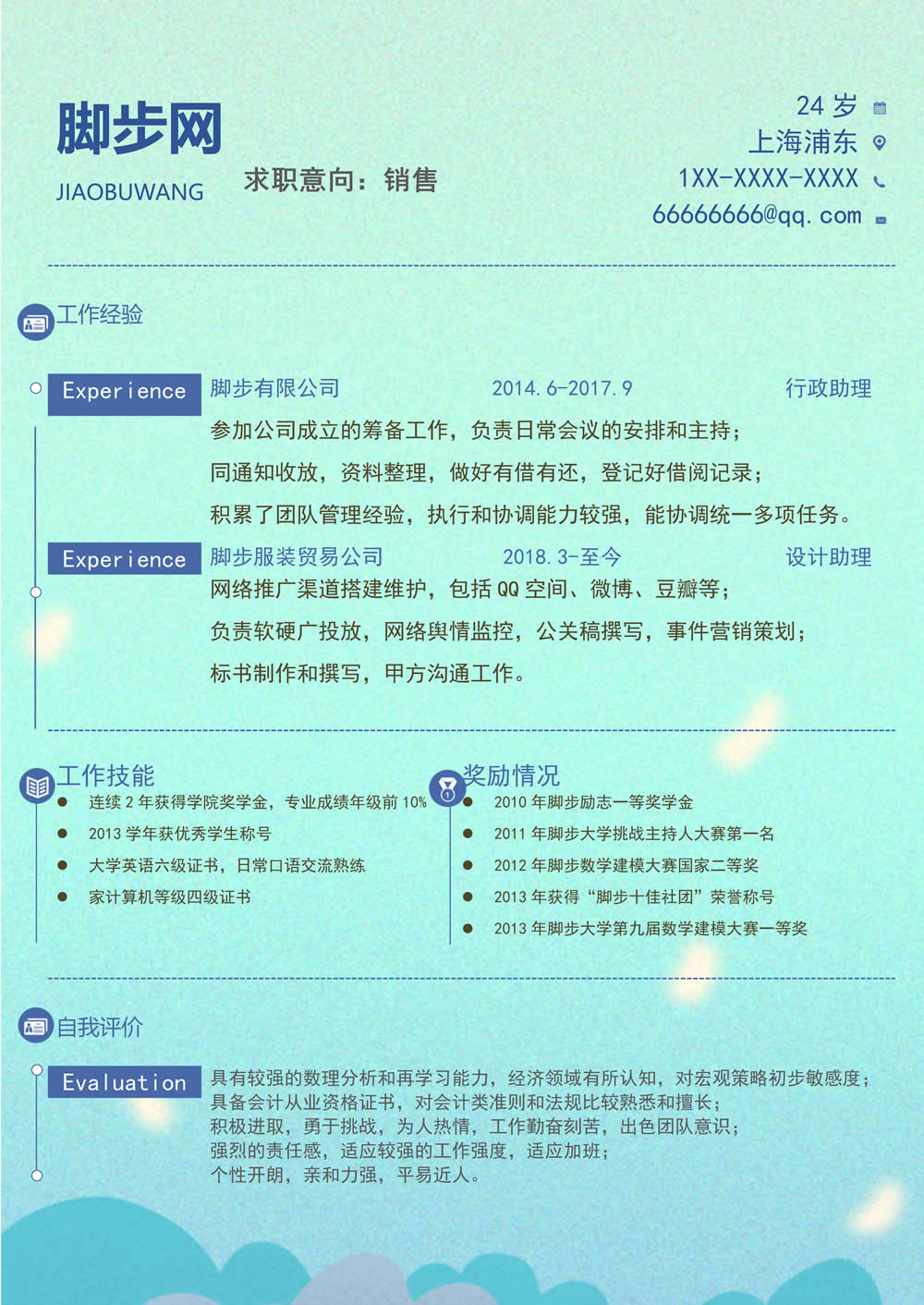 創(chuàng)意銷售個人簡歷Word格式下載_01.jpg